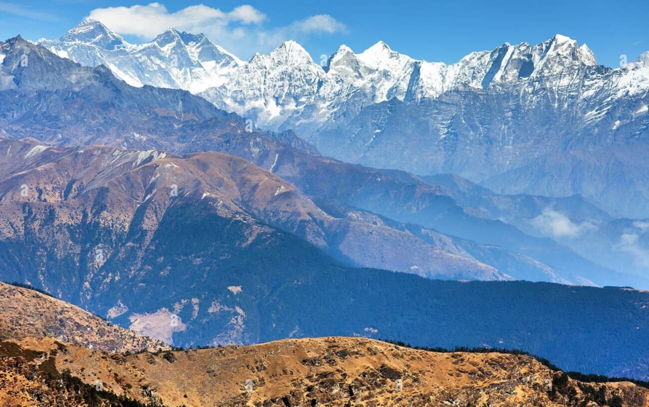 Blue mountain range