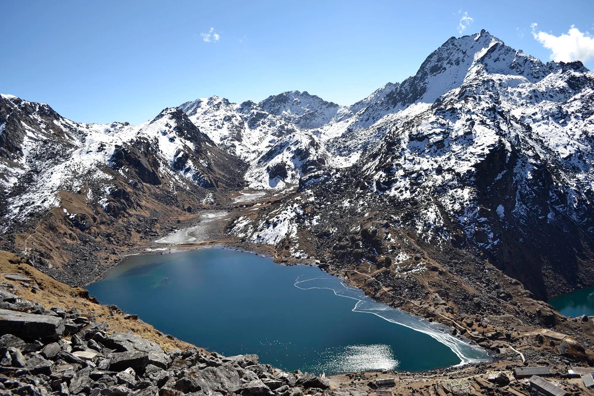 Mountains with lakes